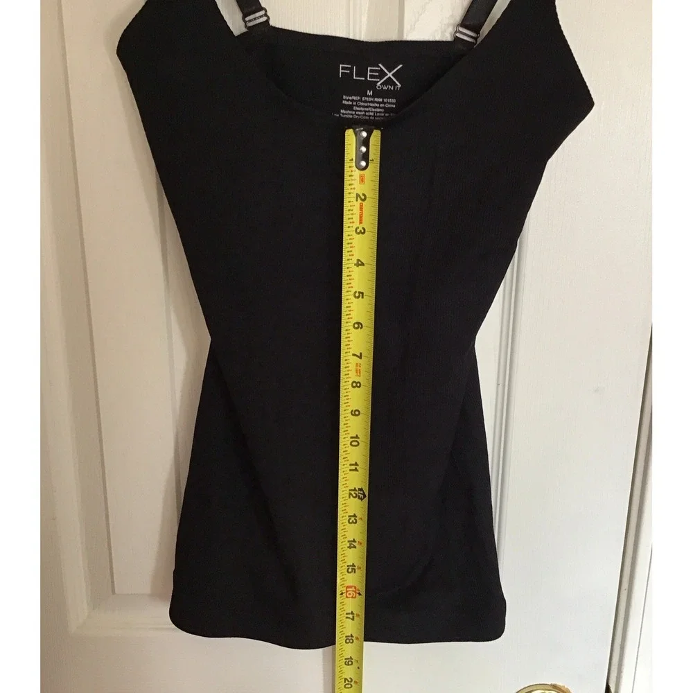 Flex Own It Shapewear Womens Size M Black Adjustable Straps Top
